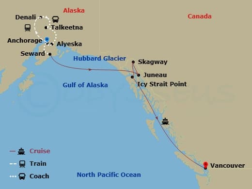 Itinerary map
