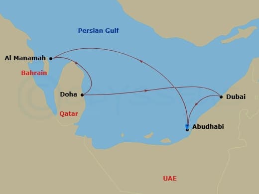 Itinerary map
