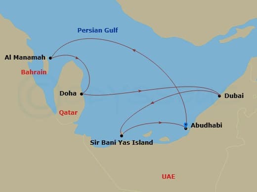 Itinerary map