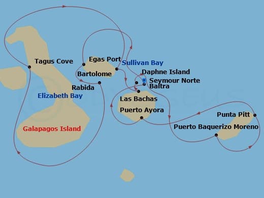 Itinerary map