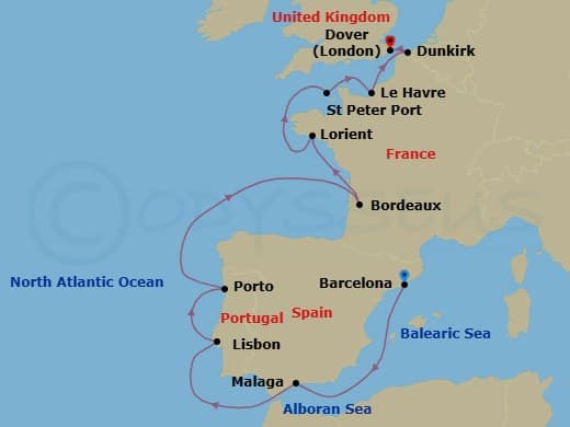 Itinerary map