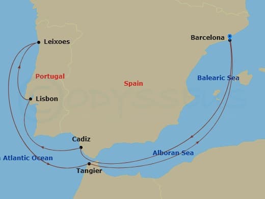 Itinerary map