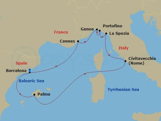 Itinerary map