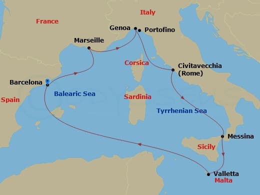 Itinerary map