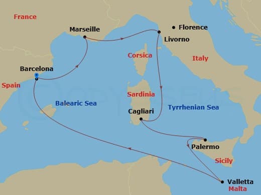 Itinerary map