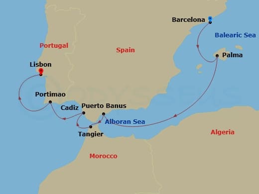 Itinerary map
