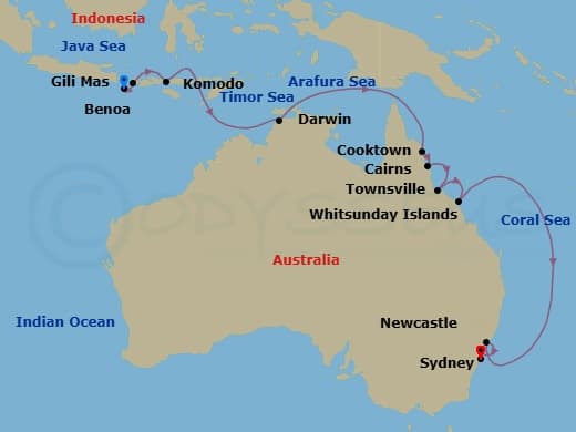 Itinerary map