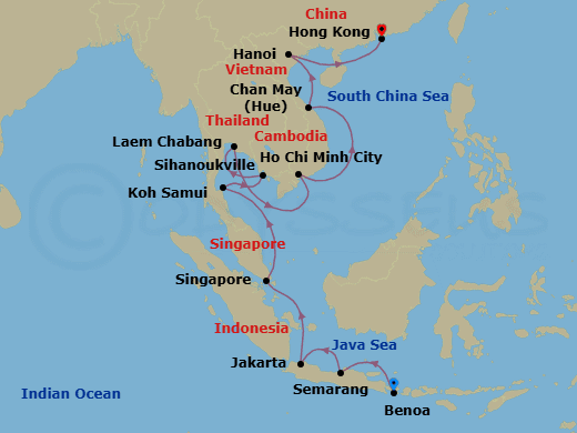 Itinerary map