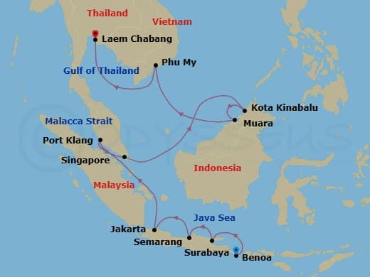 Itinerary map