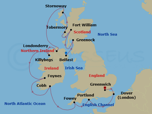 Itinerary map