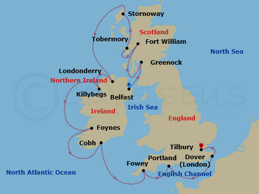 Itinerary map