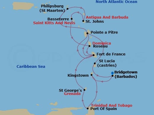 Itinerary map