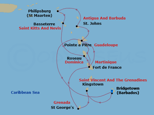 Itinerary map