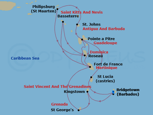 Itinerary map