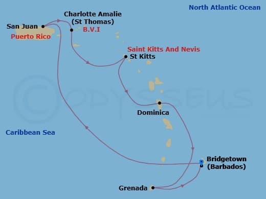 Itinerary map