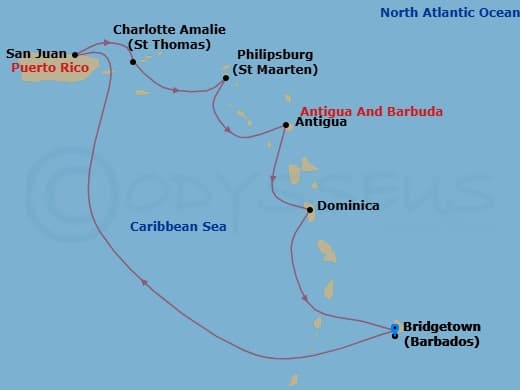 Itinerary map