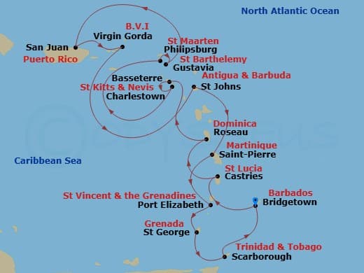 Itinerary map