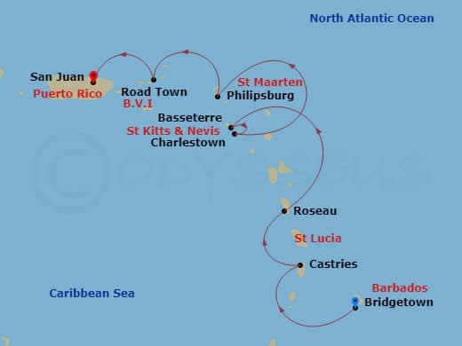 Itinerary map