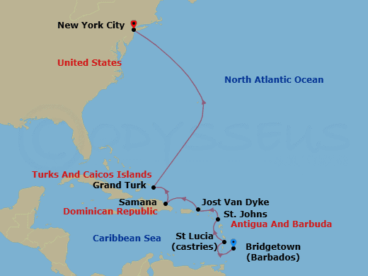 Itinerary map