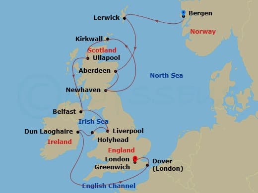 Itinerary map