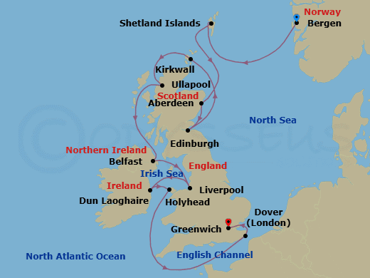 Itinerary map