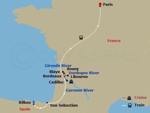 Itinerary map