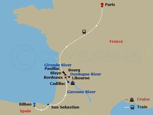 Itinerary map