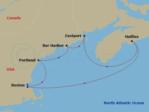 Itinerary map