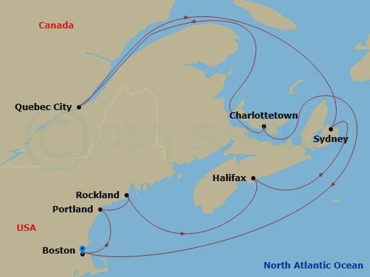 Itinerary map