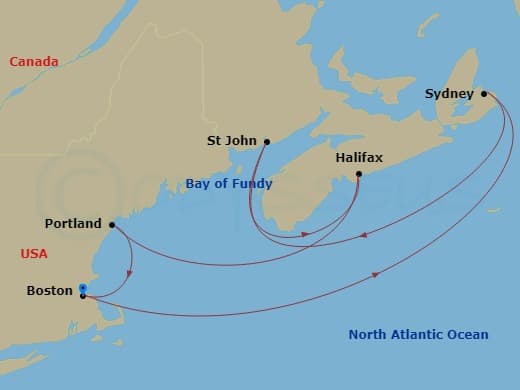 Itinerary map
