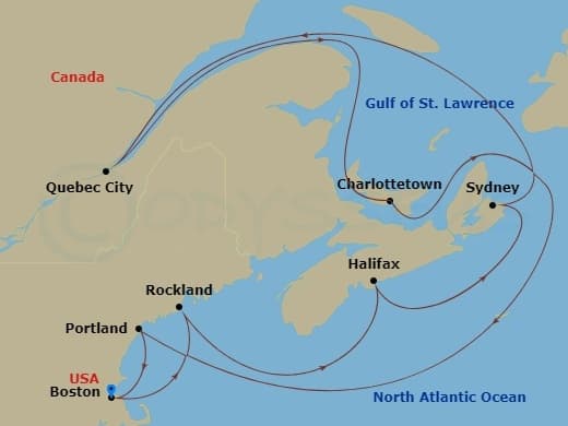 Itinerary map