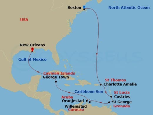 Itinerary map
