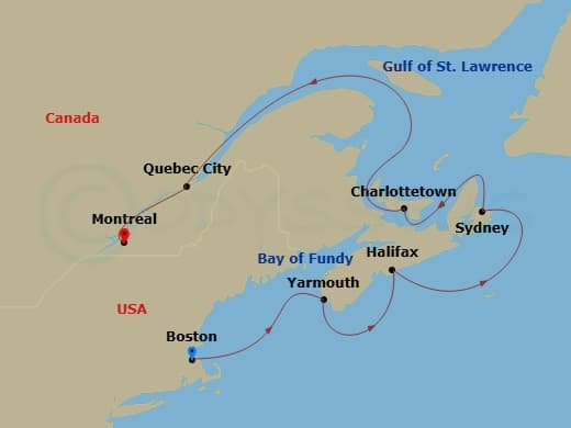 Itinerary map