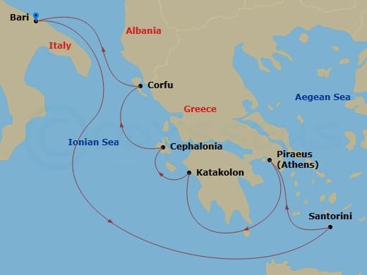 Itinerary map