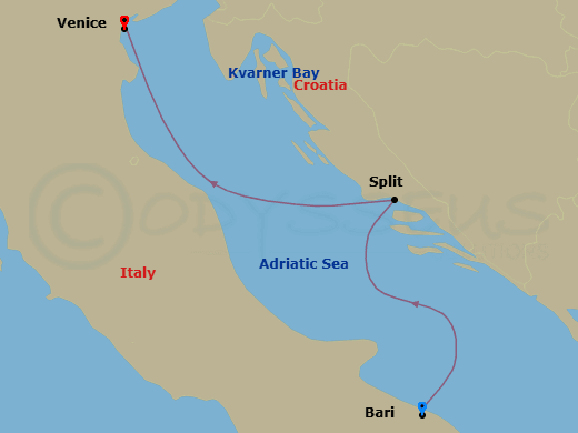 Itinerary map