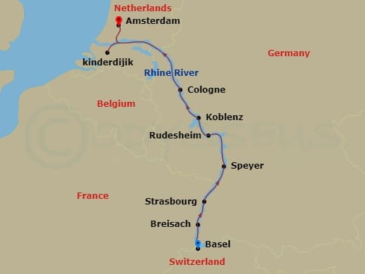 Itinerary map