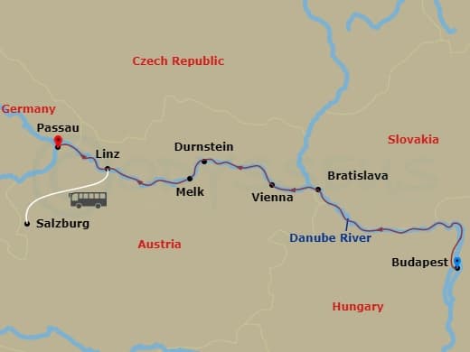 Itinerary map