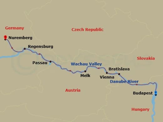 Itinerary map