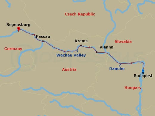 Itinerary map