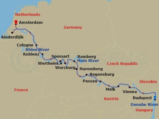 Itinerary map