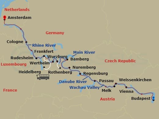 Itinerary map