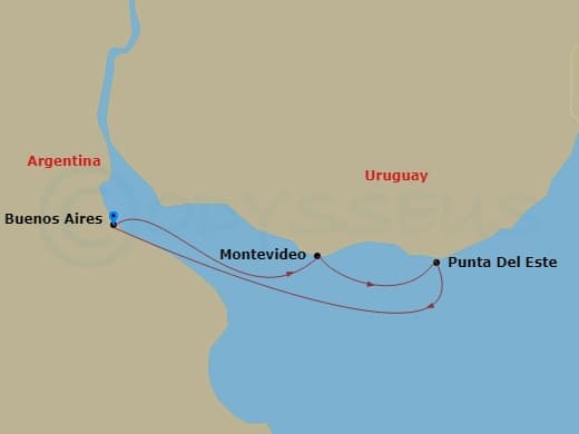 Itinerary map