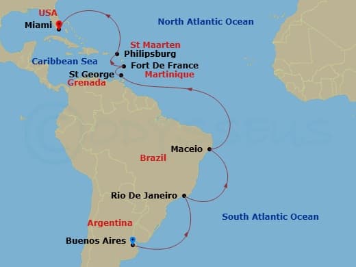 Itinerary map