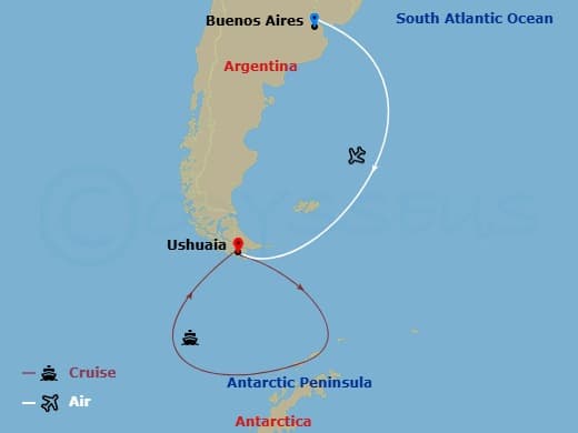 Itinerary map