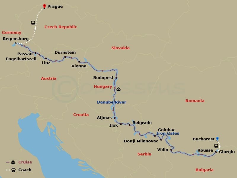 Itinerary map