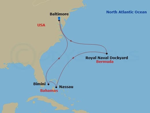 Itinerary map