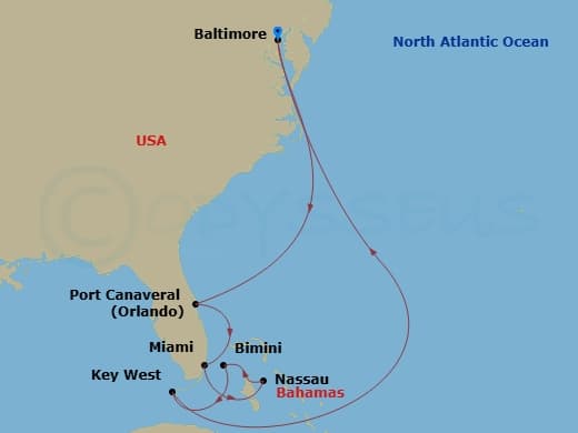 Itinerary map