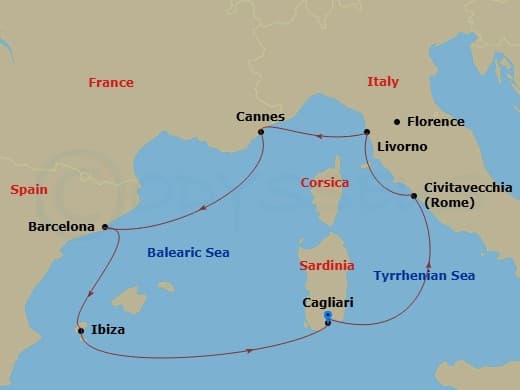 Itinerary map