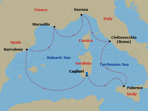 Itinerary map