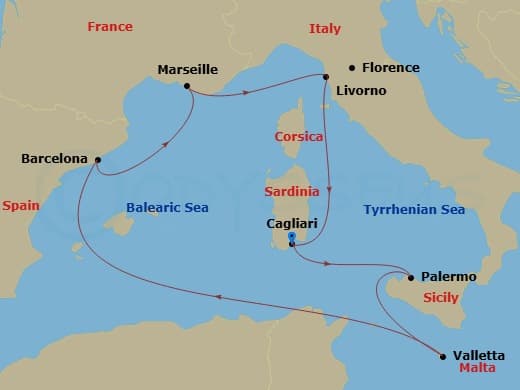 Itinerary map